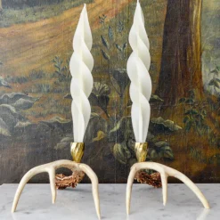 Chefanie White Feather Candles (2)
