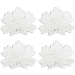 Chefanie White Leaf Cocktail Napkins (4) Clearance