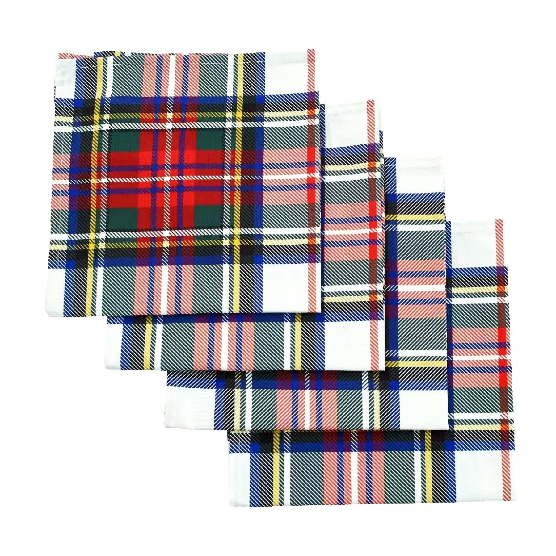 Chefanie White Plaid Napkins (4) Hot