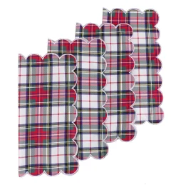 Chefanie White Plaid Napkins (4) Hot