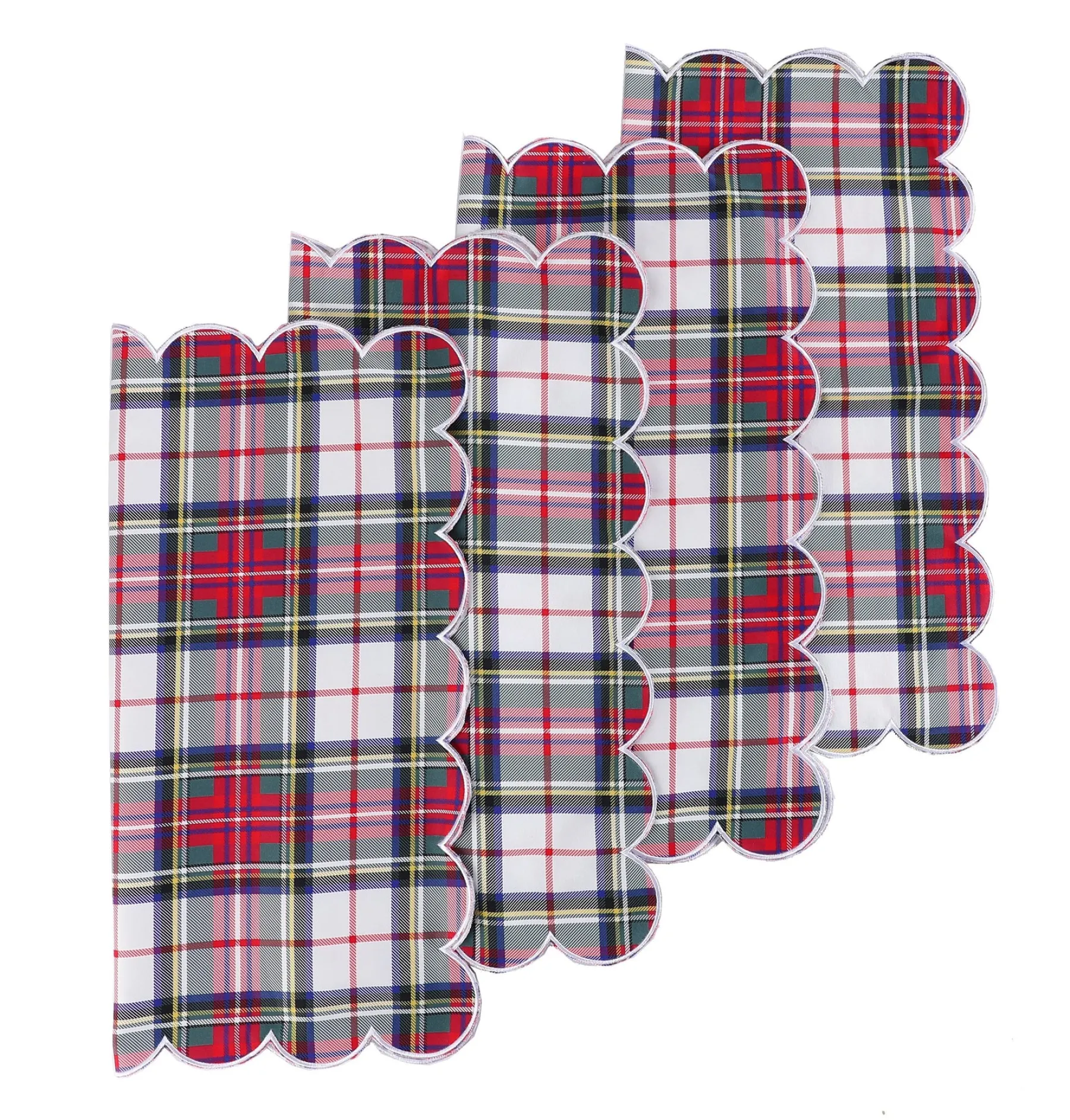Chefanie White Plaid Napkins (4) Hot