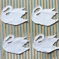 Chefanie White Swan Cocktail Napkins (4) Online